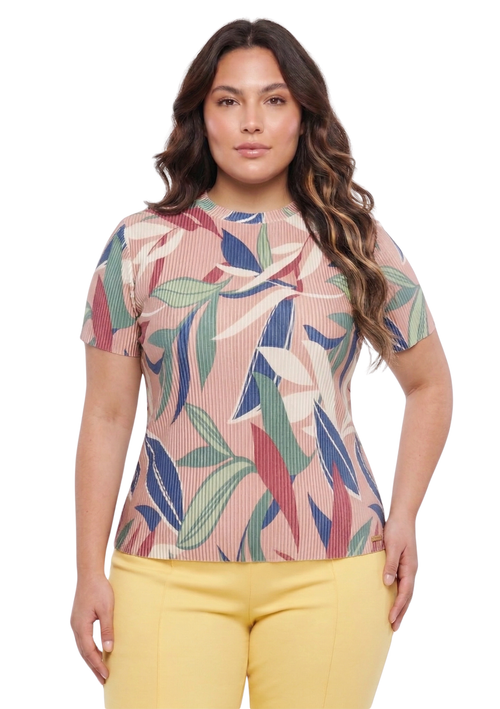 Blusa Maga Corta Estampada