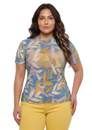 Blusa Maga Corta Estampada