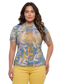 Blusa Maga Corta Estampada