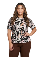 Blusa Maga Corta Estampada