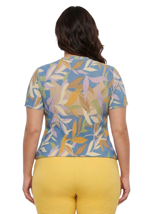 Blusa Maga Corta Estampada