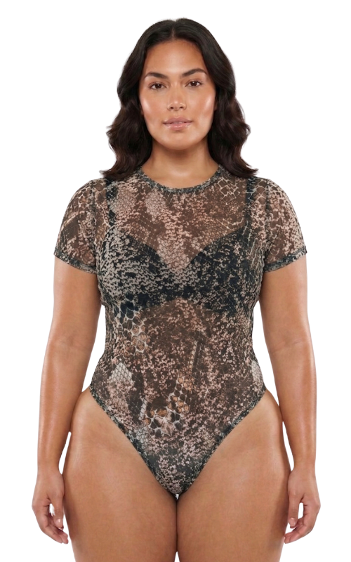 Body Manga Corta Cuello Redondo