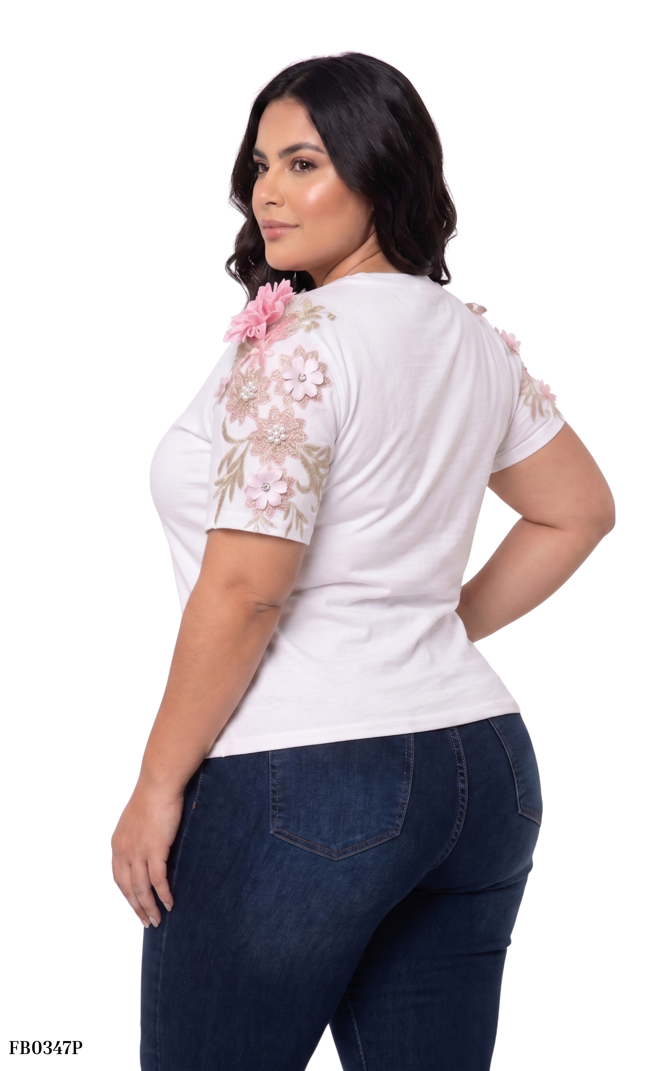 Camiseta Manga Corta Con Aplique