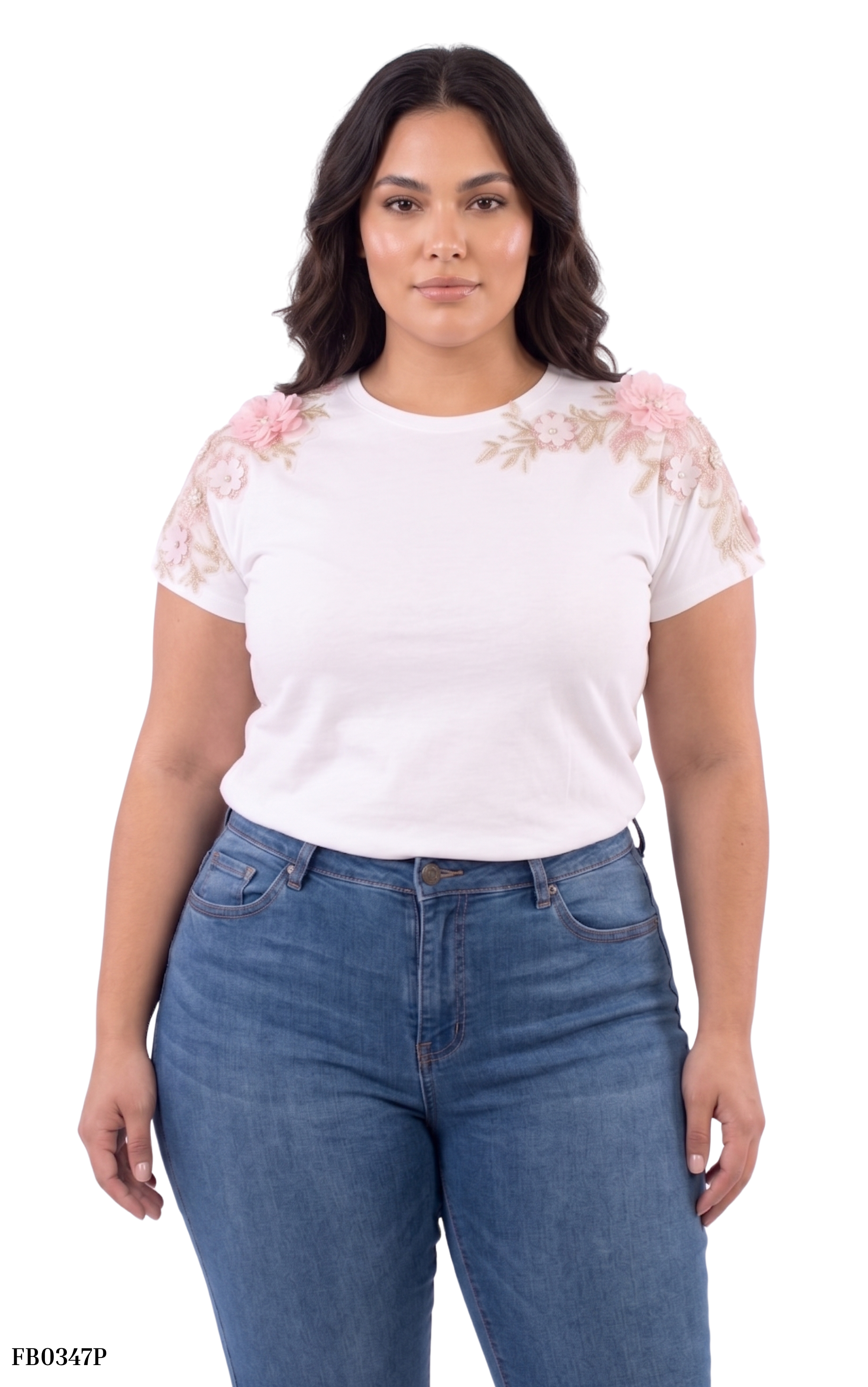 Camiseta Manga Corta Con Aplique