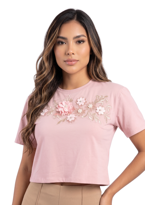 Camisa Manga Corta Aplicaciones Surtidas
