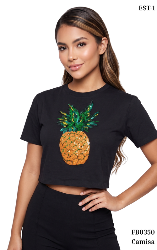 Camisa Manga Corta Aplicaciones Surtidas