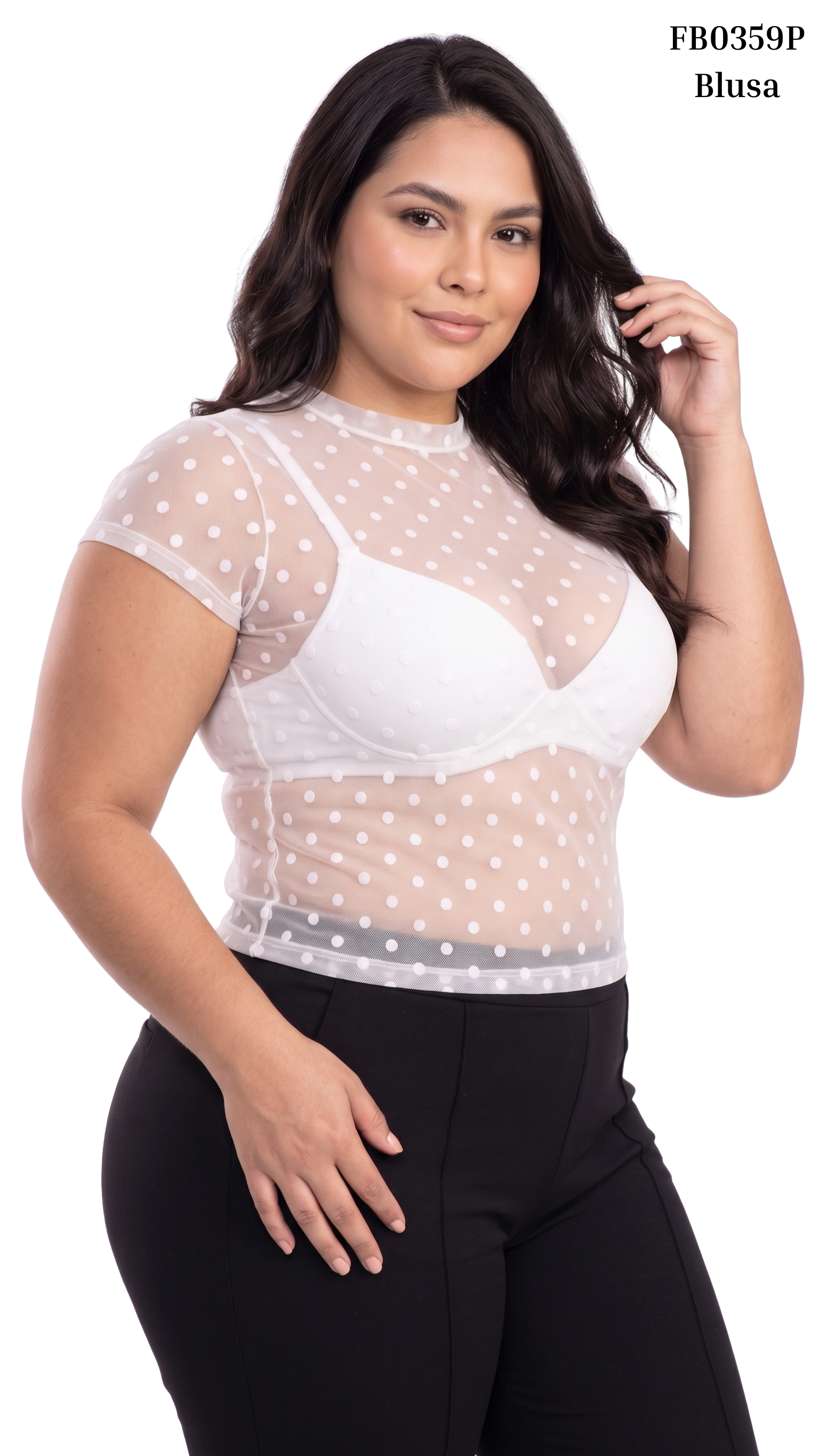 Blusa Manga Corta Estampada Plus