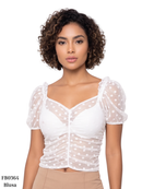 Blusa Manga Corta Cuello V