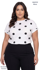 Camisa Manga Corta Estampada Plus