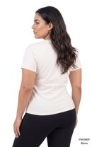 Camiseta Manga Corta Con Flores En 3D