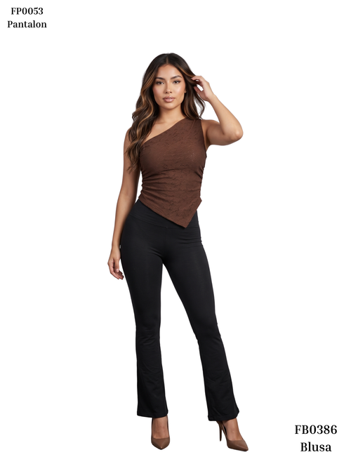 Blusa Asimetrica Surcido Lateral