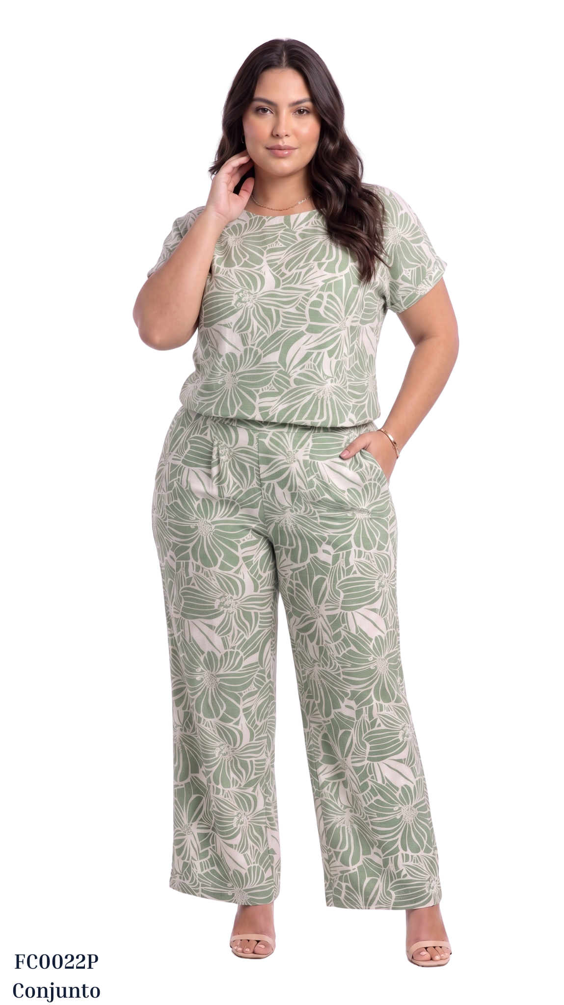 Conjunto Estampado Manga Corta Plus