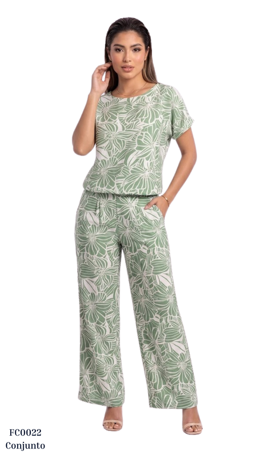 Conjunto Estampado Manga Corta