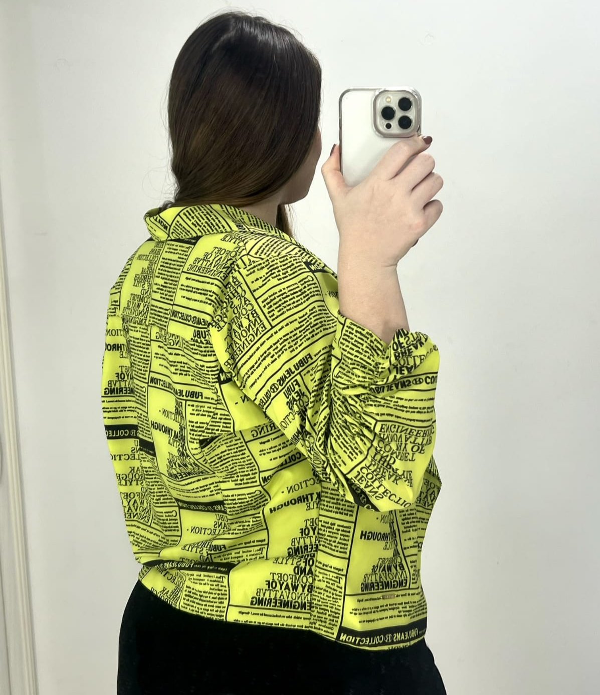 Blazer Manga Larga Runche Puno Estampado