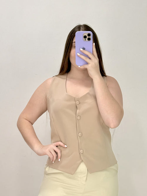 Cahaleco De Traje Sin Mangas Talla Plus