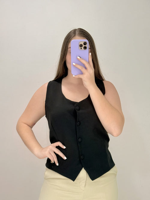 Cahaleco De Traje Sin Mangas Talla Plus