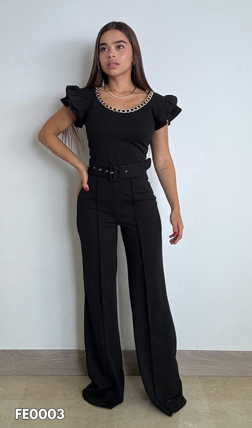 Enterizo Bolero Manga Sisa Cadena