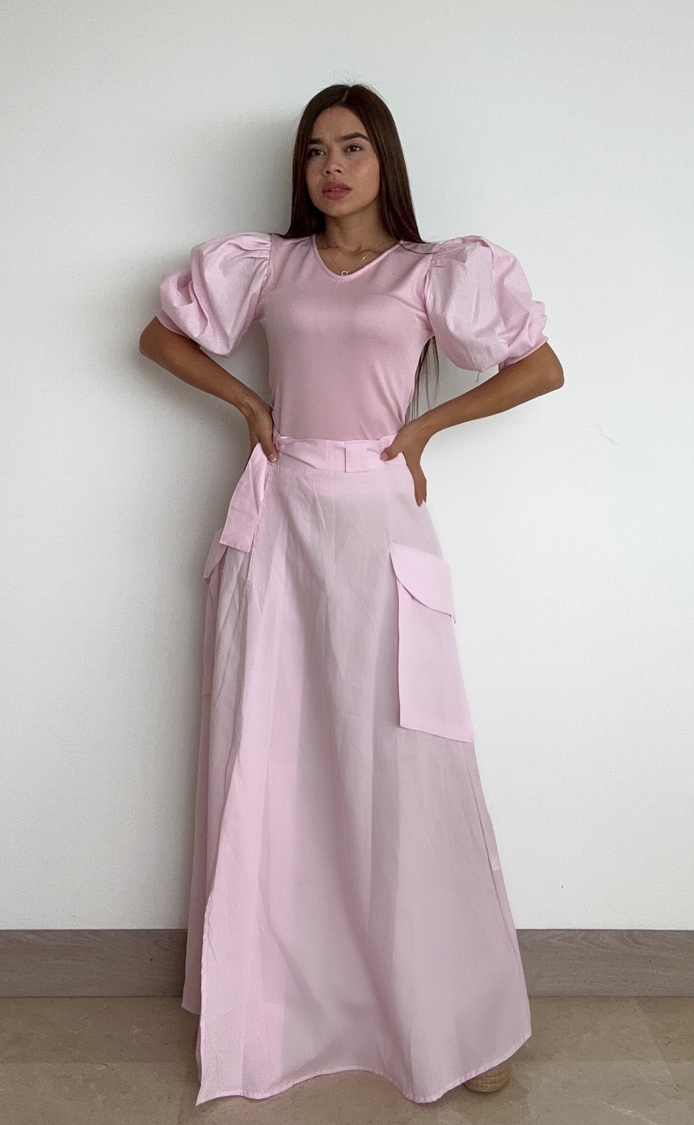 Falda Larga Bolsillo Batea