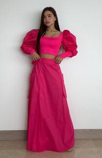 Falda Larga Bolsillo Batea