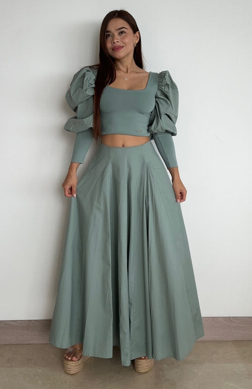 Falda Cortes Campana