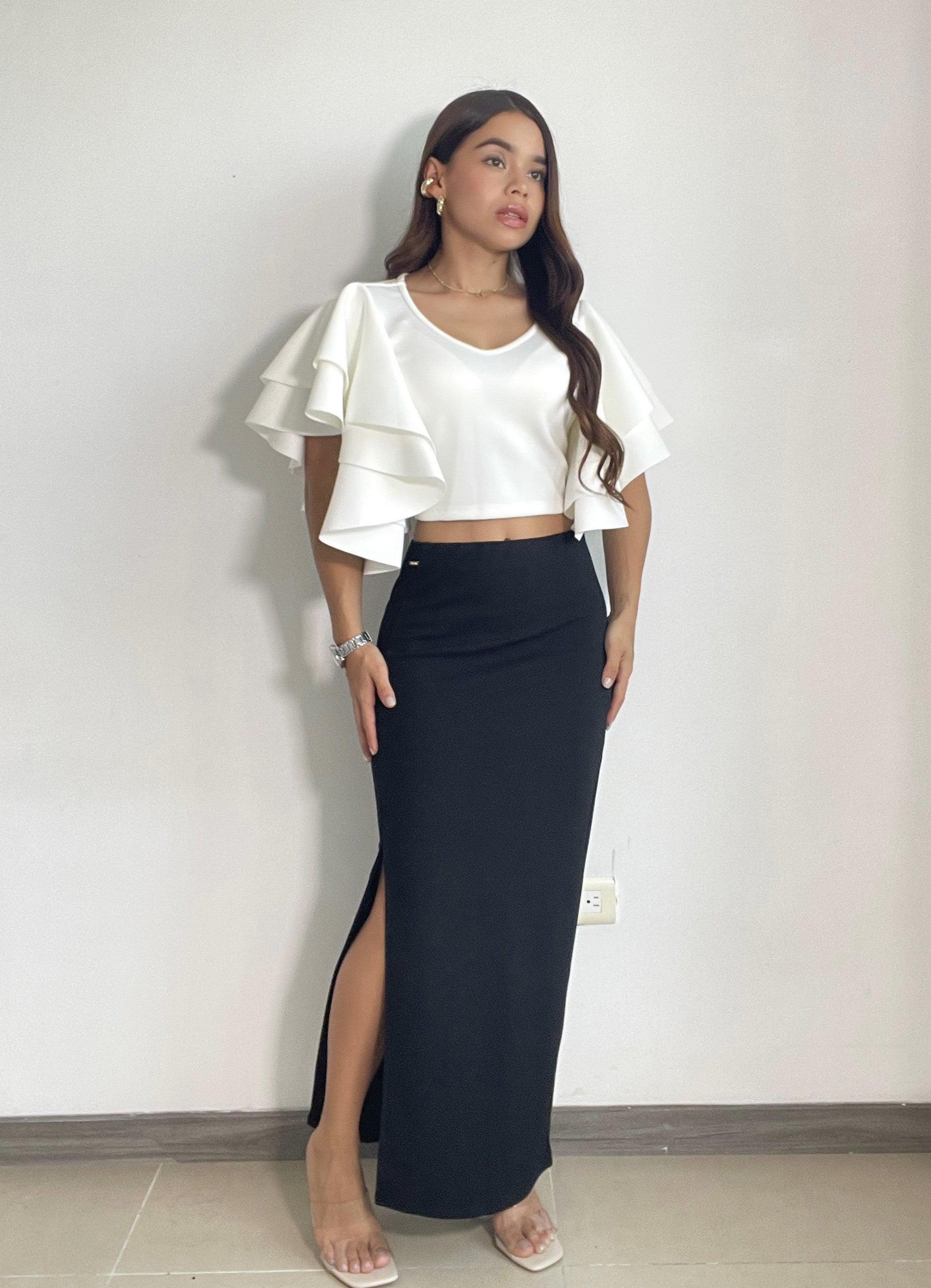 Falda Larga Abertura Lateral