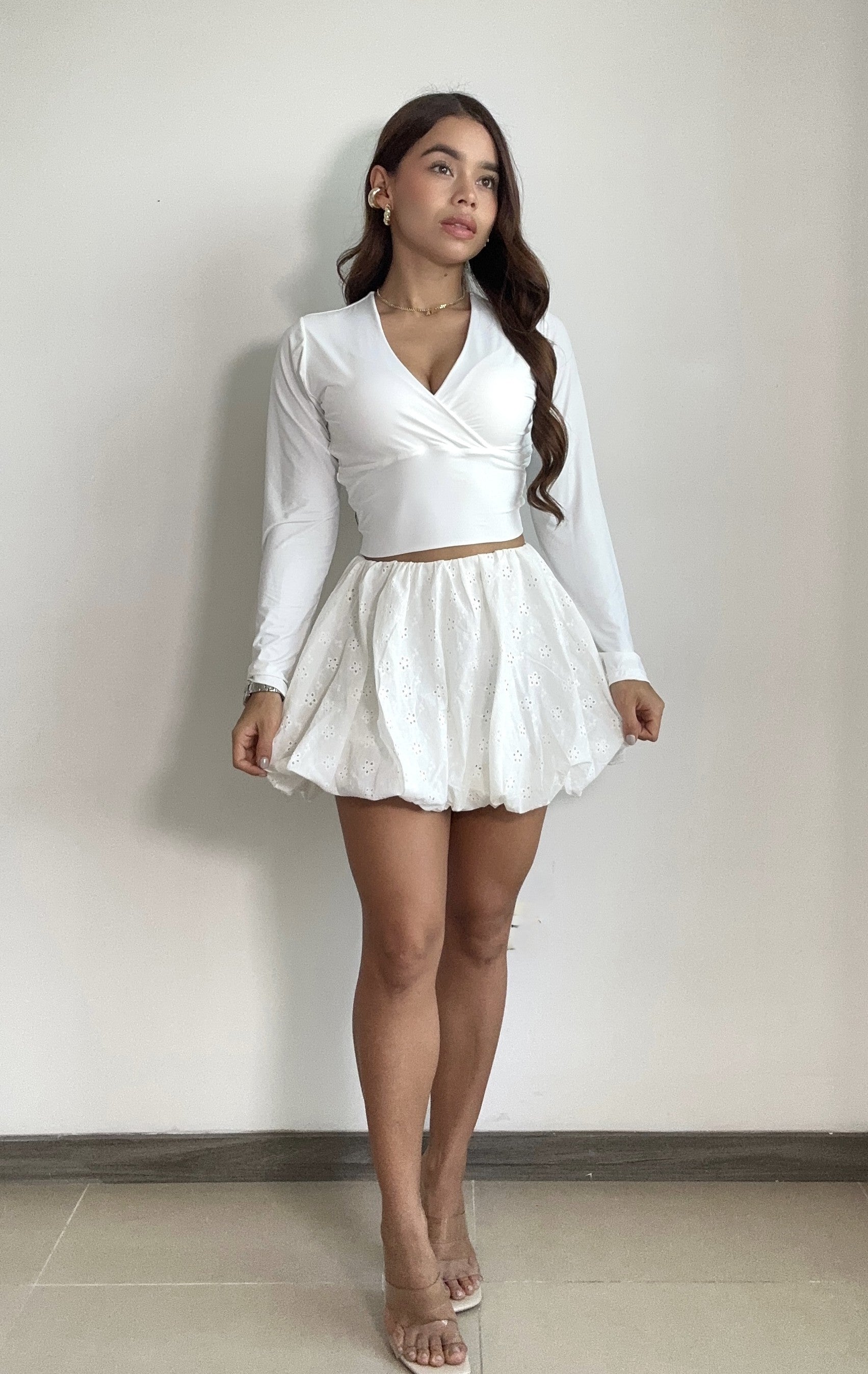 Falda Globo Enresortada Cintura