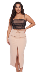 Falda Con Bolsillos Pretina Mariposa Plu