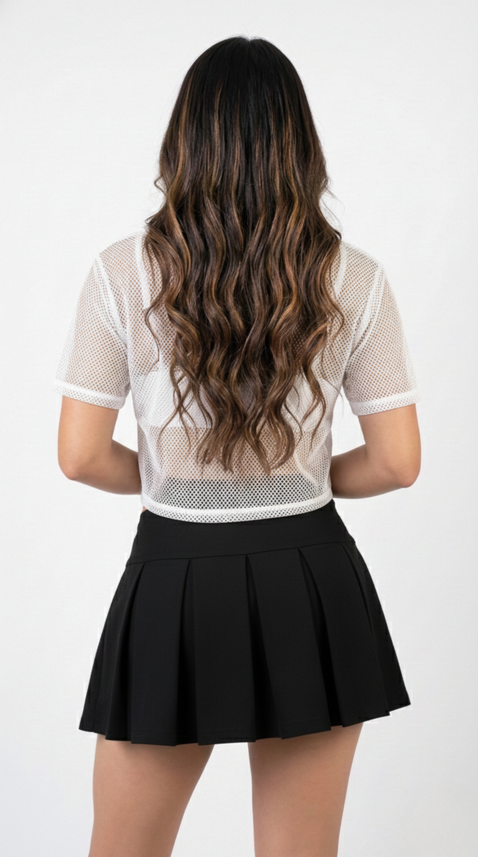 Falda Corta Con Pliegues