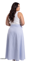 Falda Larga Rayas Azul