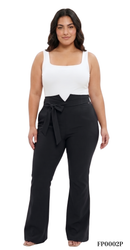 Pantalon Unicolor Correa Plus