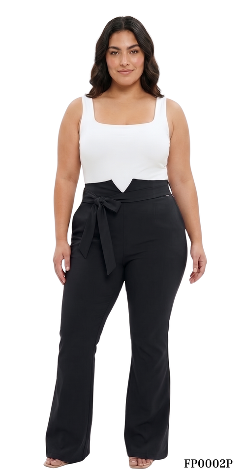 Pantalon Unicolor Correa Plus