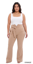 Pantalon Unicolor Correa Plus