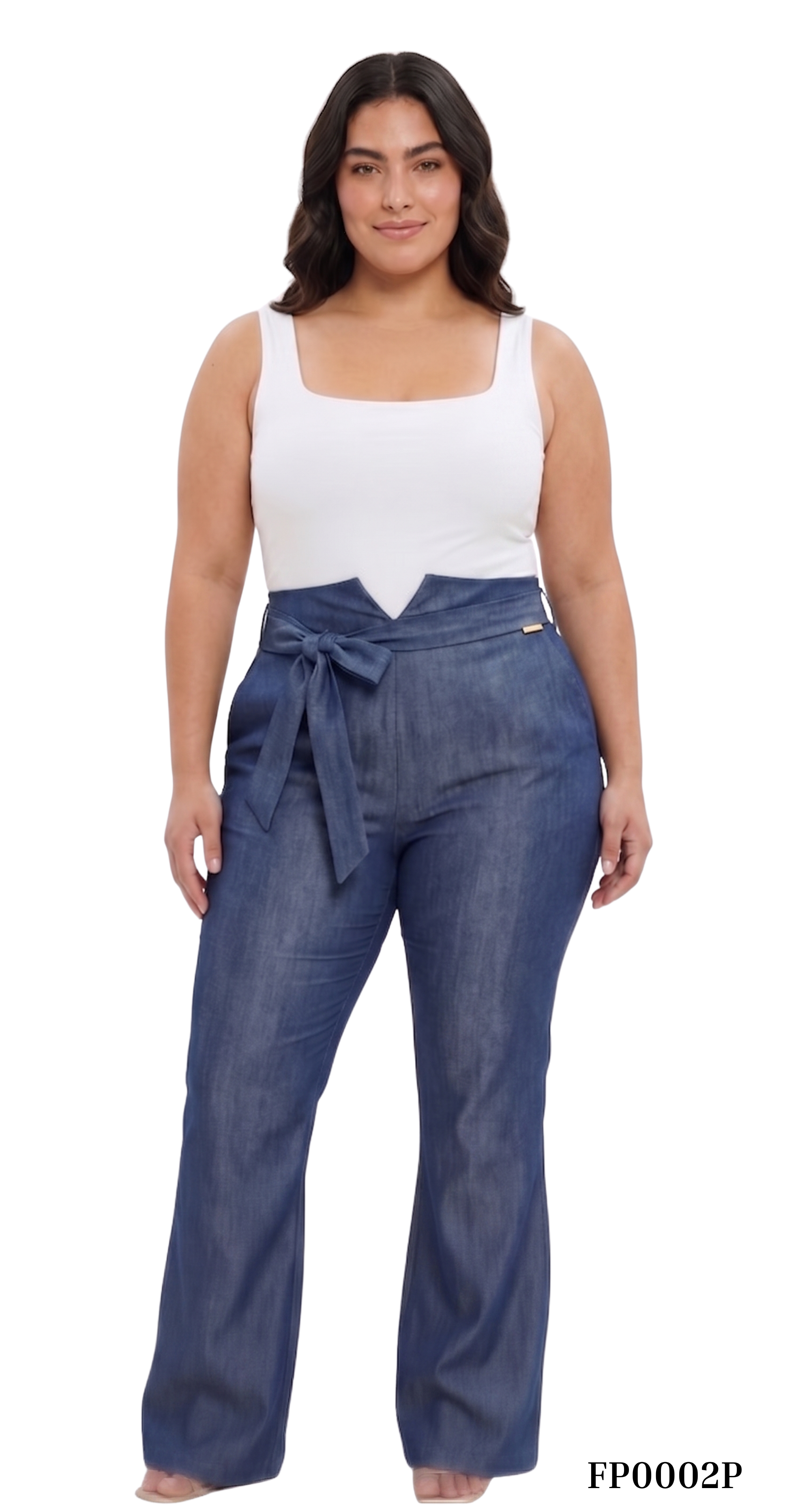 Pantalon Unicolor Correa Plus
