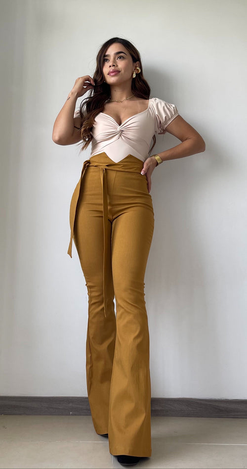 Pantalon Unicolor Correa