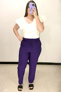 Pantalon 3/4 Bolsillos Pinzas Traseras