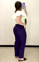 Pantalon 3/4 Bolsillos Pinzas Traseras