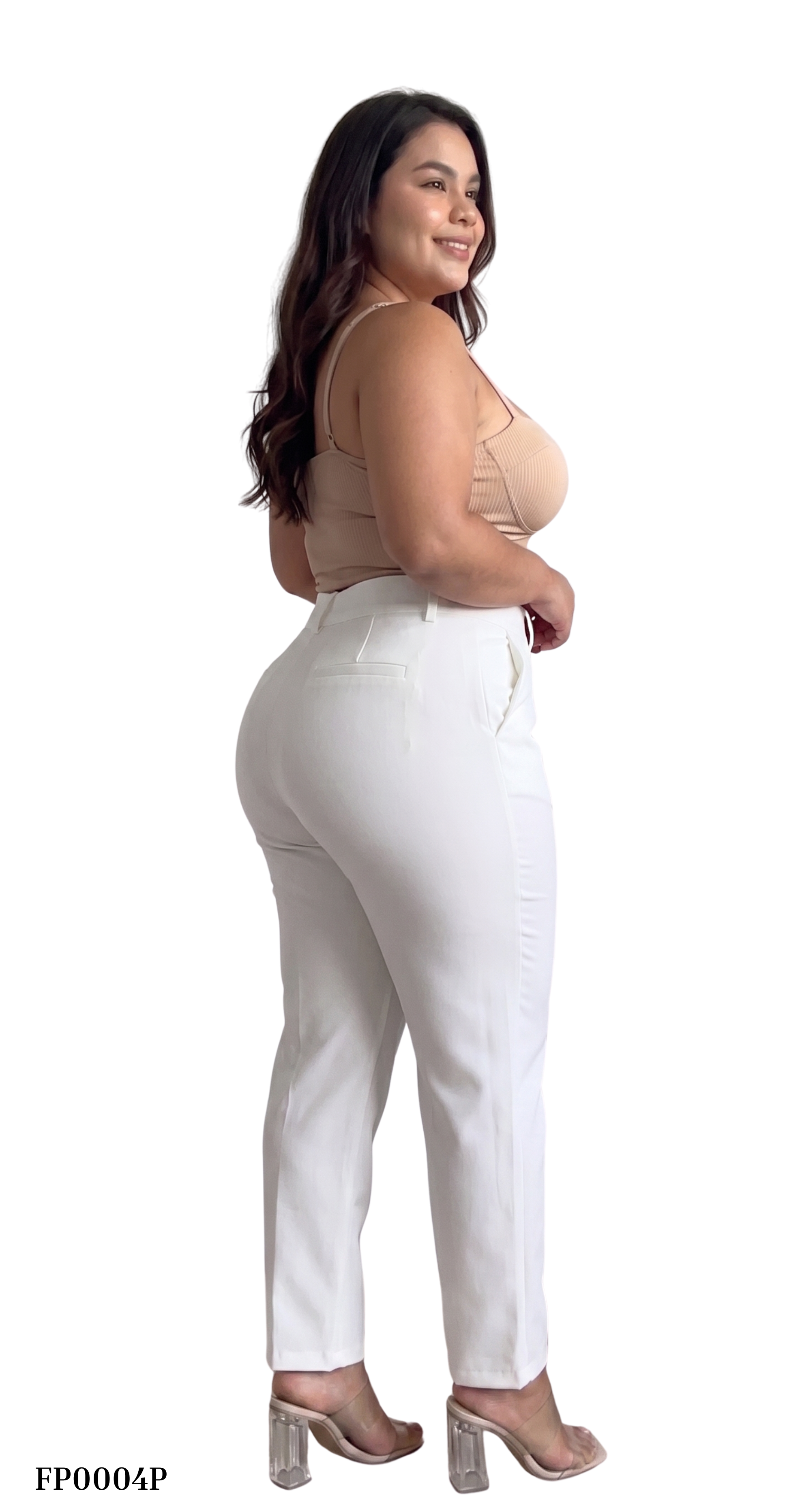 Pantalon 3/4 Bolsillos Pinzas Traseras