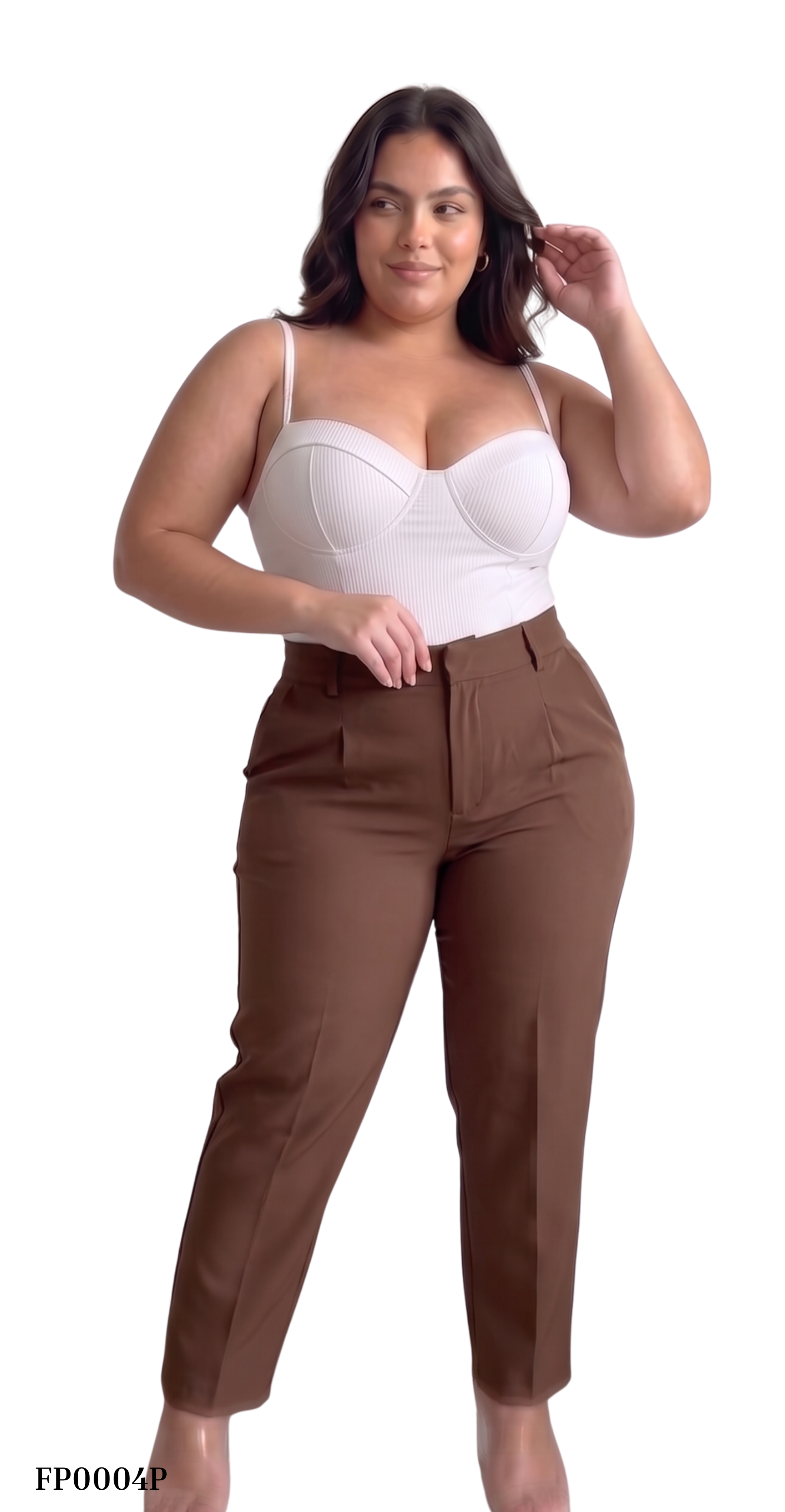 Pantalon 3/4 Bolsillos Pinzas Traseras