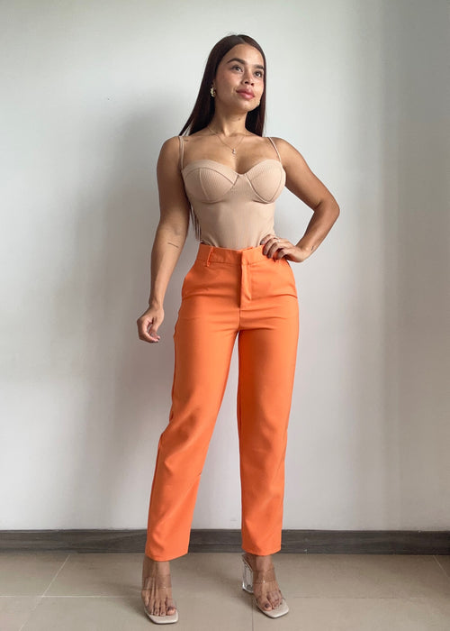 Pantalon 3/4 Bolsillos Pinzas Traseras