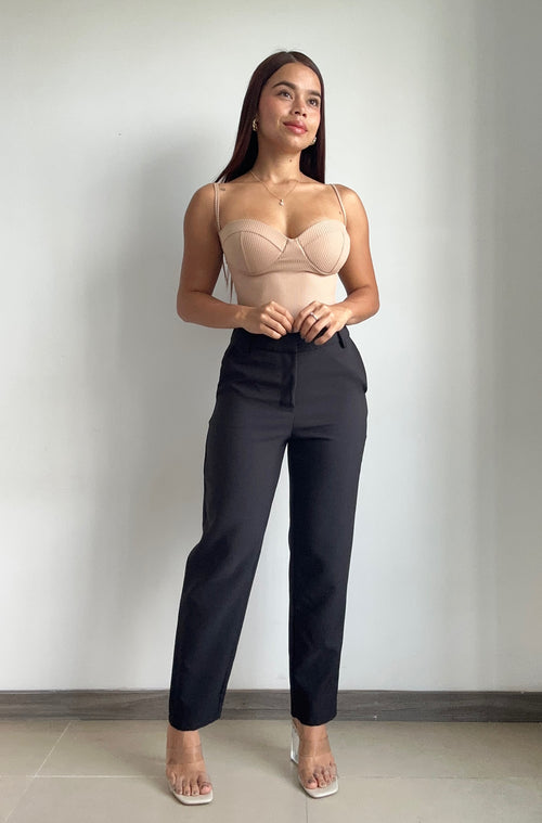 Pantalon 3/4 Bolsillos Pinzas Traseras