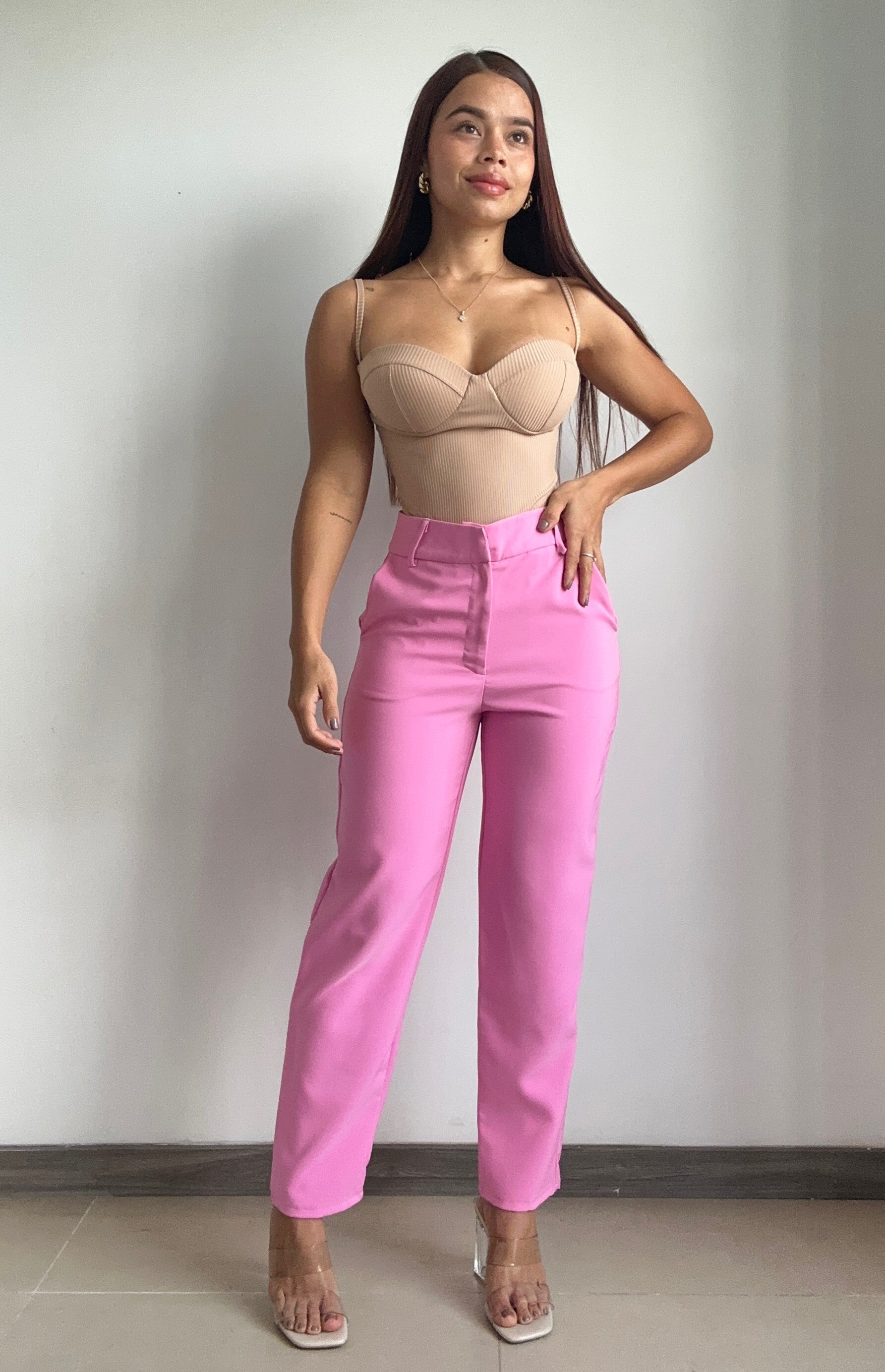 Pantalon 3/4 Bolsillos Pinzas Traseras