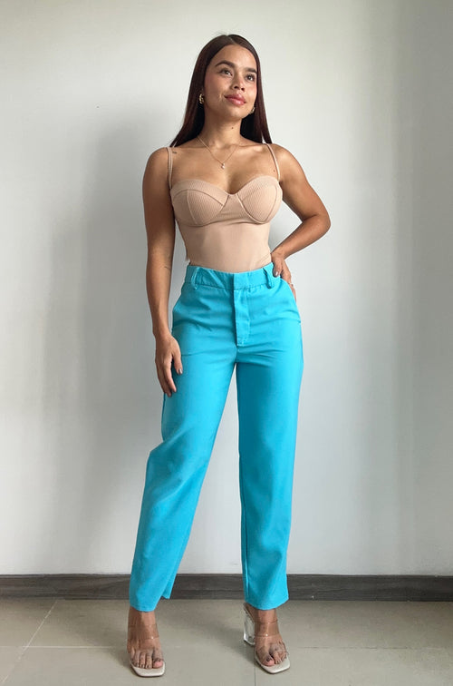 Pantalon 3/4 Bolsillos Pinzas Traseras