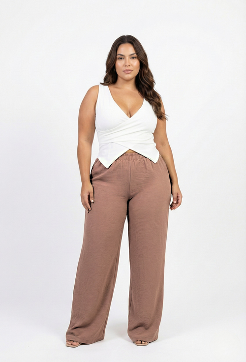 Pantalon Basico Resorte Bota Recta Plus