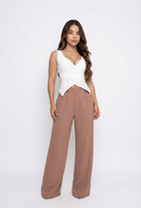 Pantalon Basico Con Resorte Bota Recta