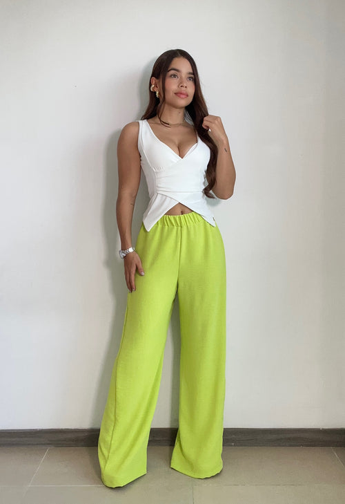 Pantalon Basico Con Resorte Bota Recta