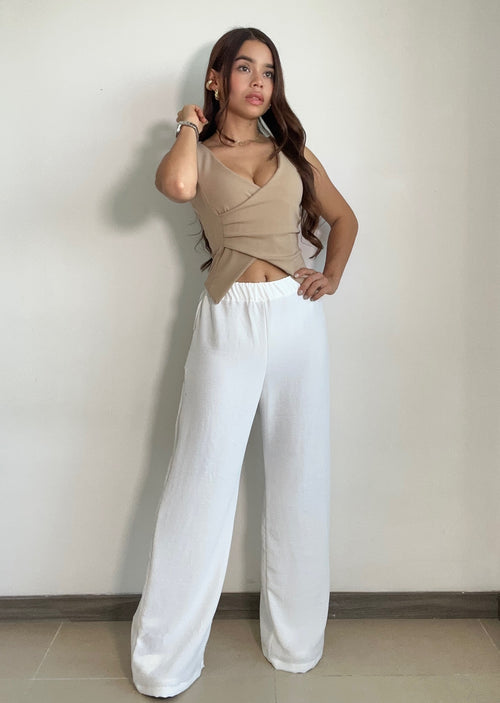 Pantalon Basico Con Resorte Bota Recta