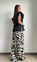 Pantalon Estampado Con Prenses