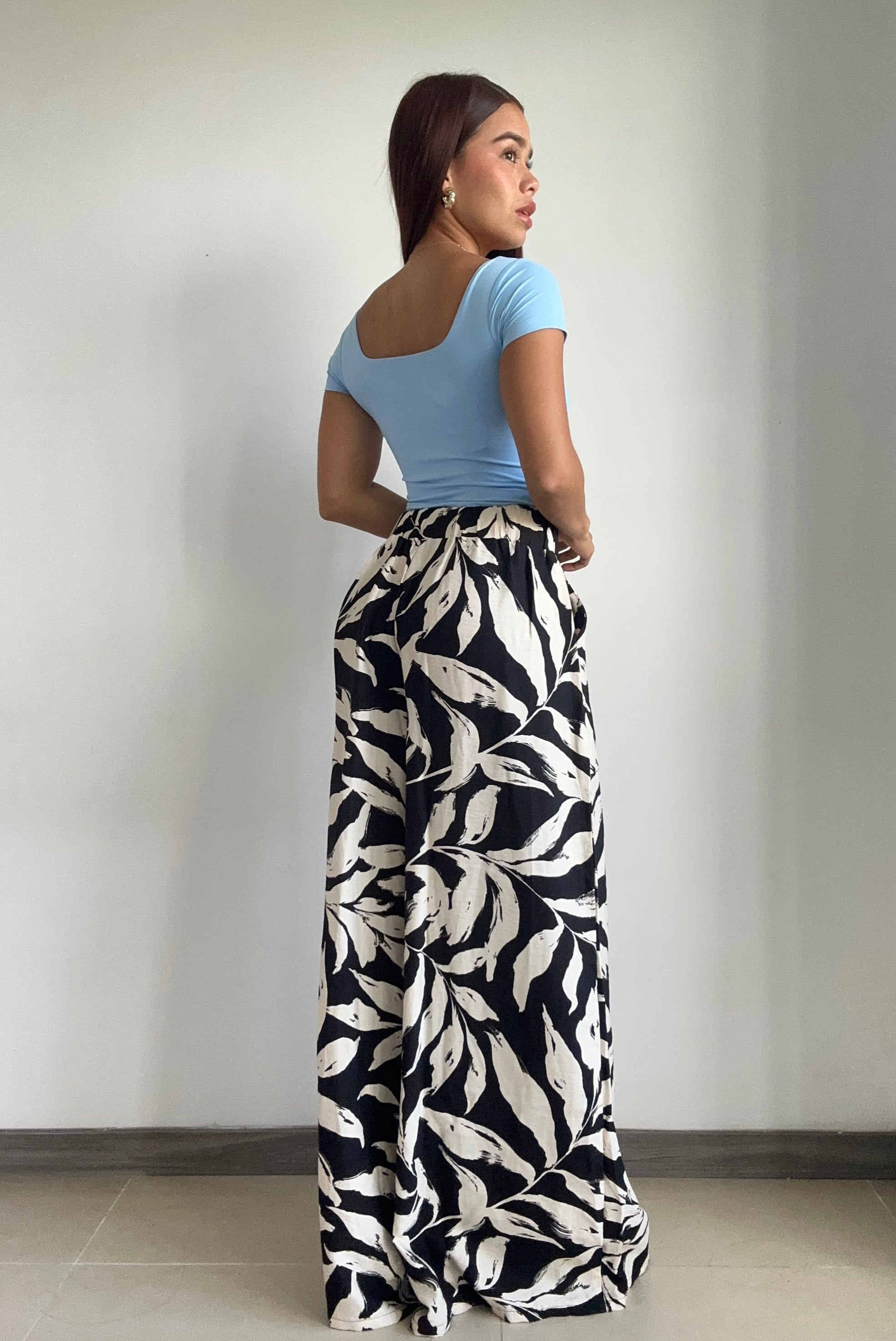 Pantalon Estampado Con Prenses