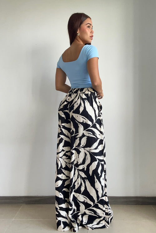 Pantalon Estampado Con Prenses