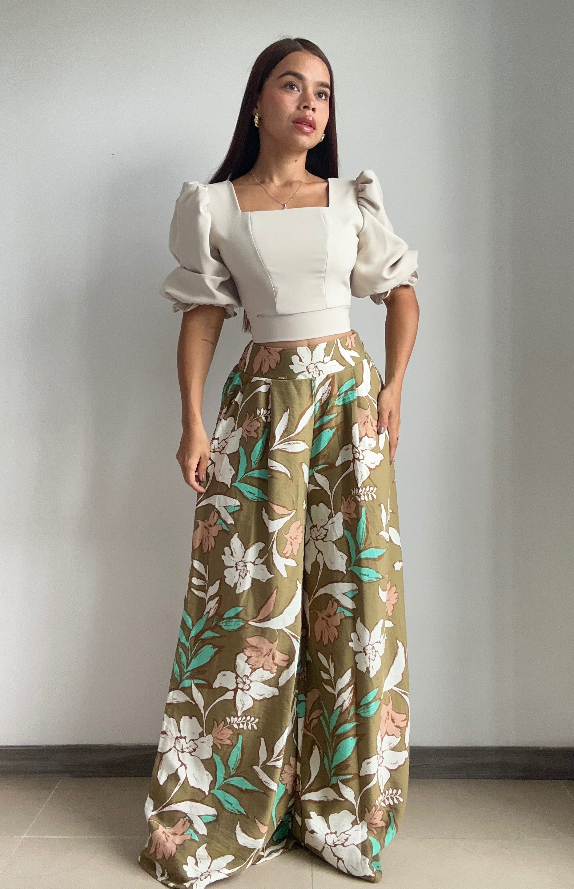 Pantalon Estampado Con Prenses